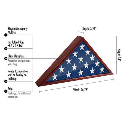 Black Flag Case Frame. Polished Plexiglass. Hanging Hardware Included! - Picture Frame - Americanflat