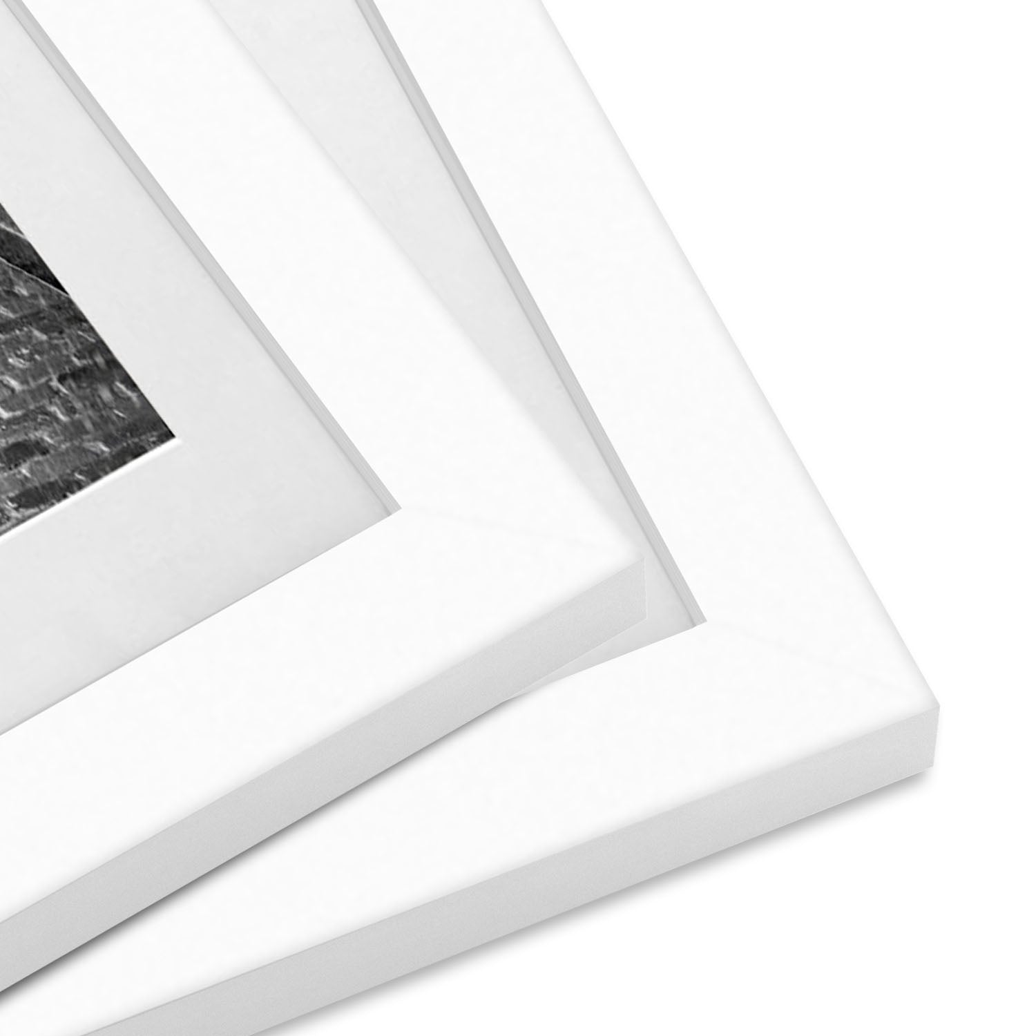Americanflat 5 Pack of 8x10 Frames with 5x7 Mat - Plexiglass Cover - White, Size: 8 inch x 10 inch