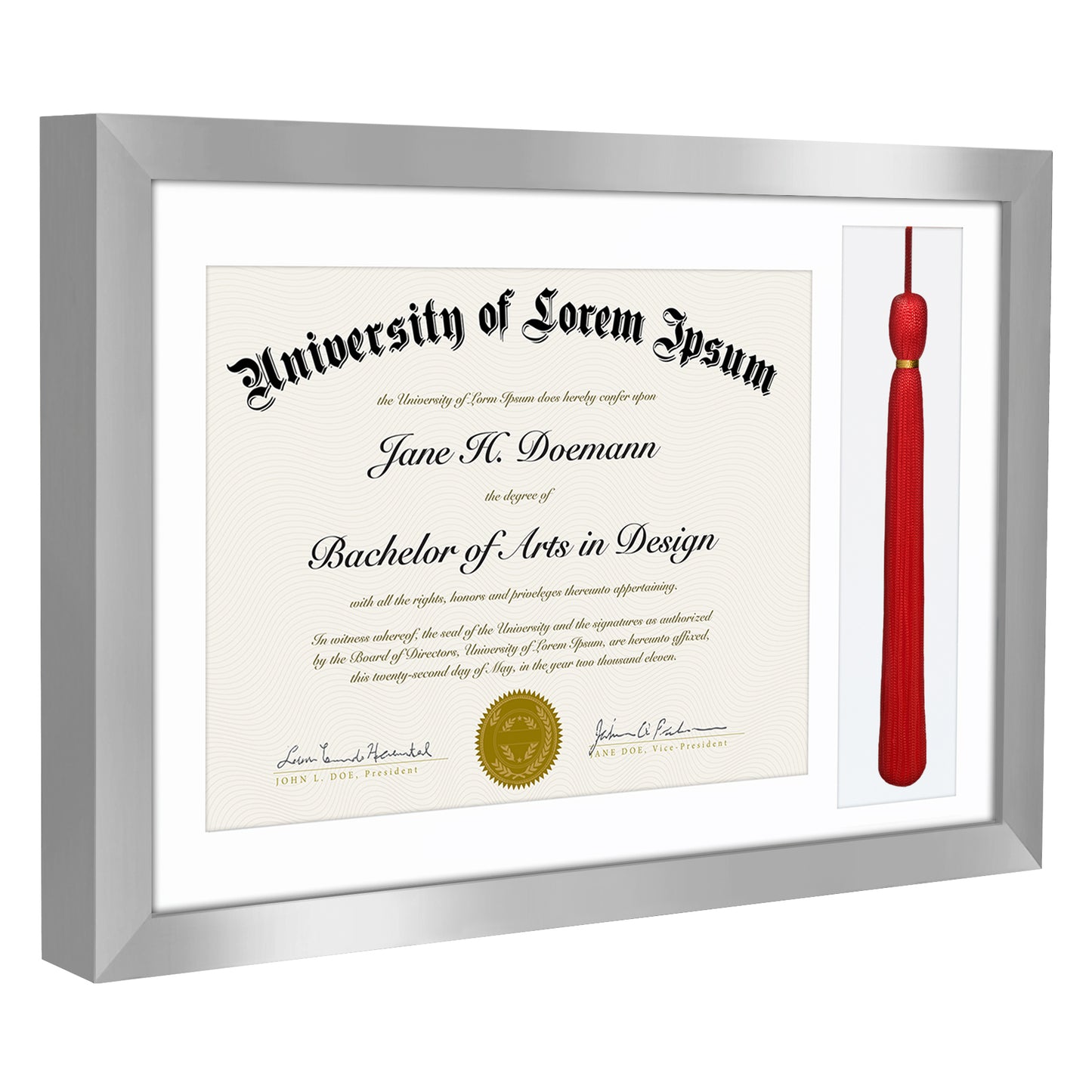 11x16 Graduation Frame | Diploma Frame and Tassel Display Duo