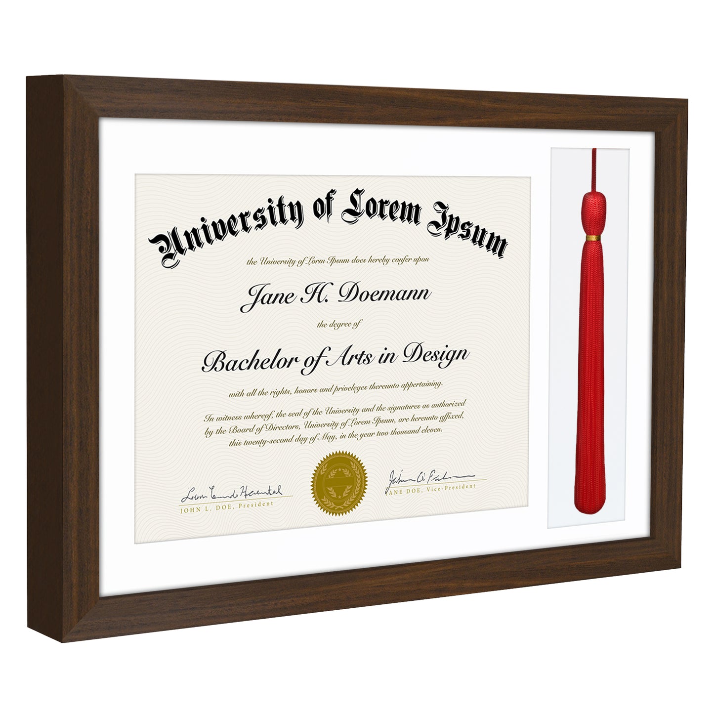 11x16 Graduation Frame | Diploma Frame and Tassel Display Duo