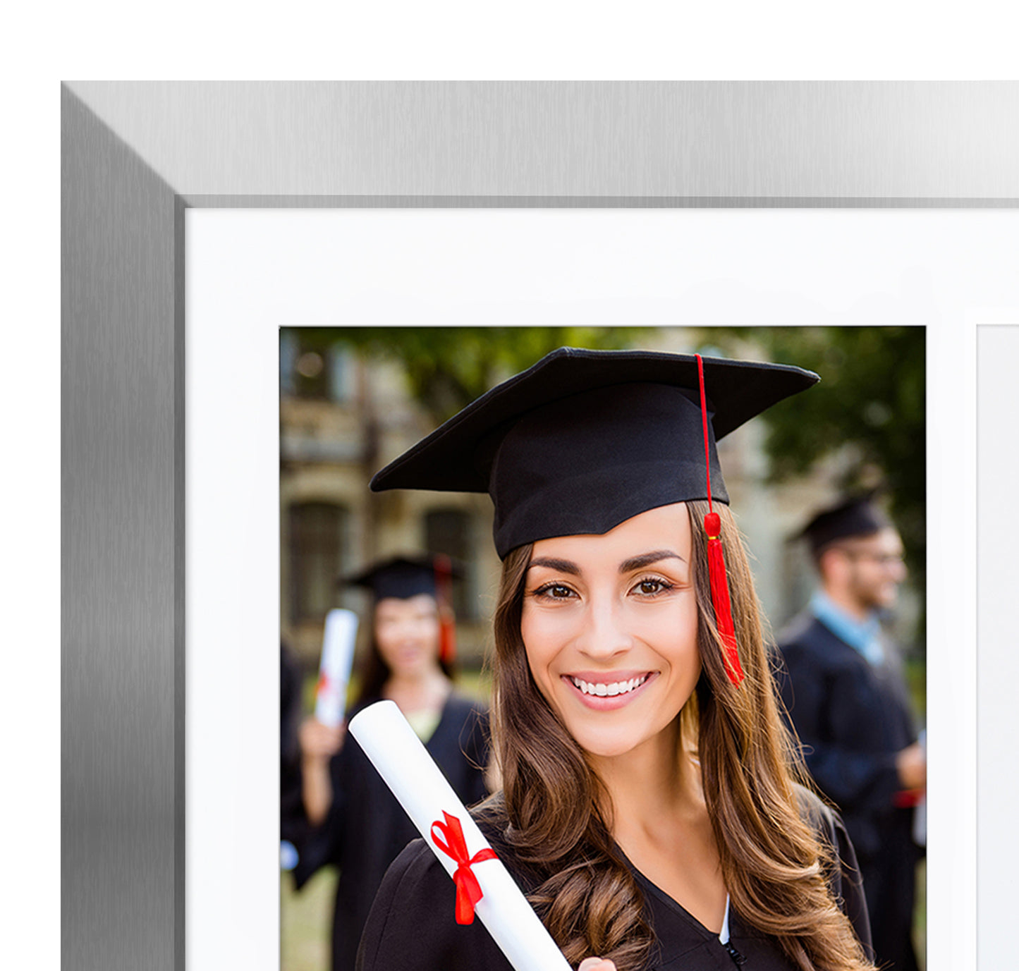 13x13 Graduation Frame with 8x10 Picture Frame Duo | Choose Color