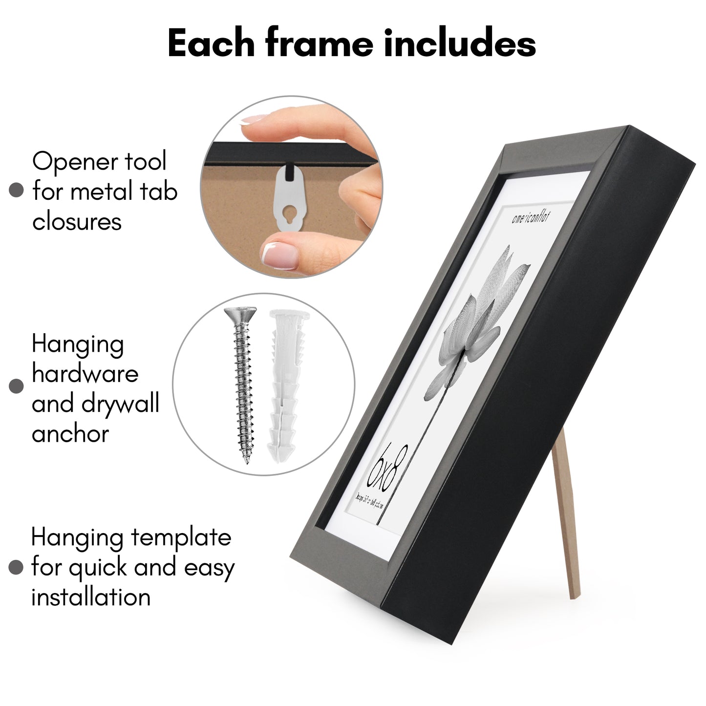 Deep Molding Picture Frame with Mat | Choose Size and Color