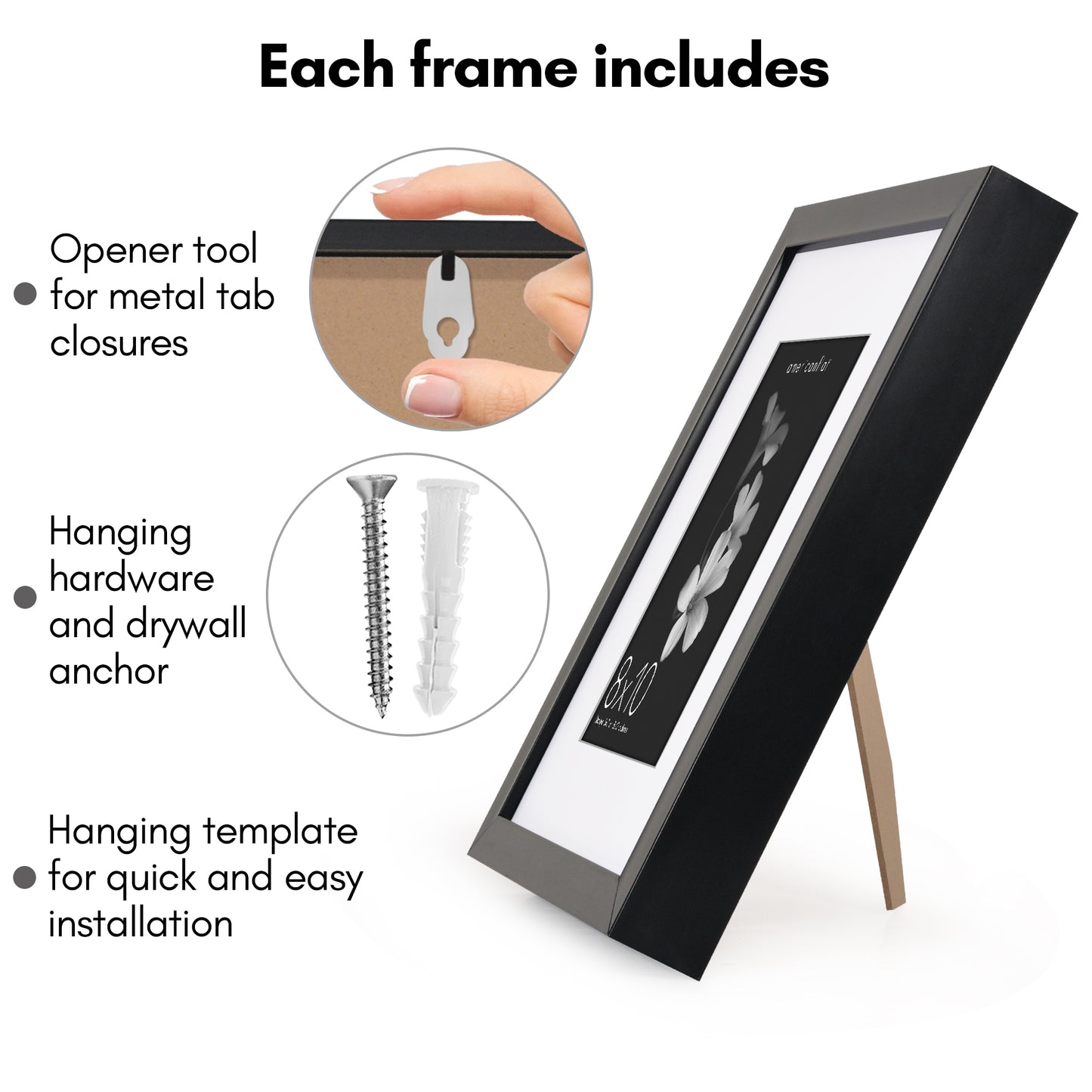 Deep Molding Picture Frame with Mat | Choose Size and Color