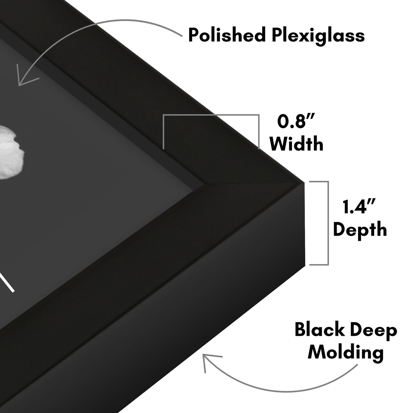 Deep Molding Frame without Mat | Choose Size and Color