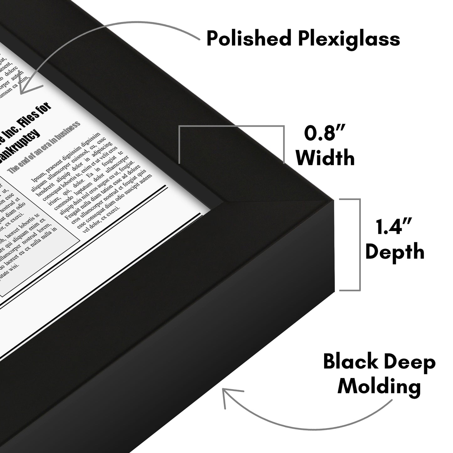 Deep Molding Frame without Mat | Choose Size and Color