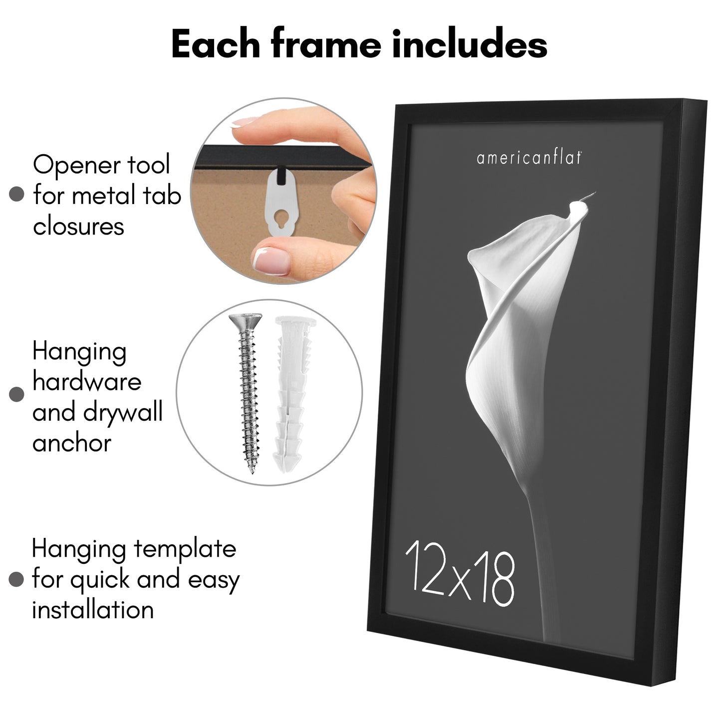 Deep Molding Frame without Mat | Choose Size and Color