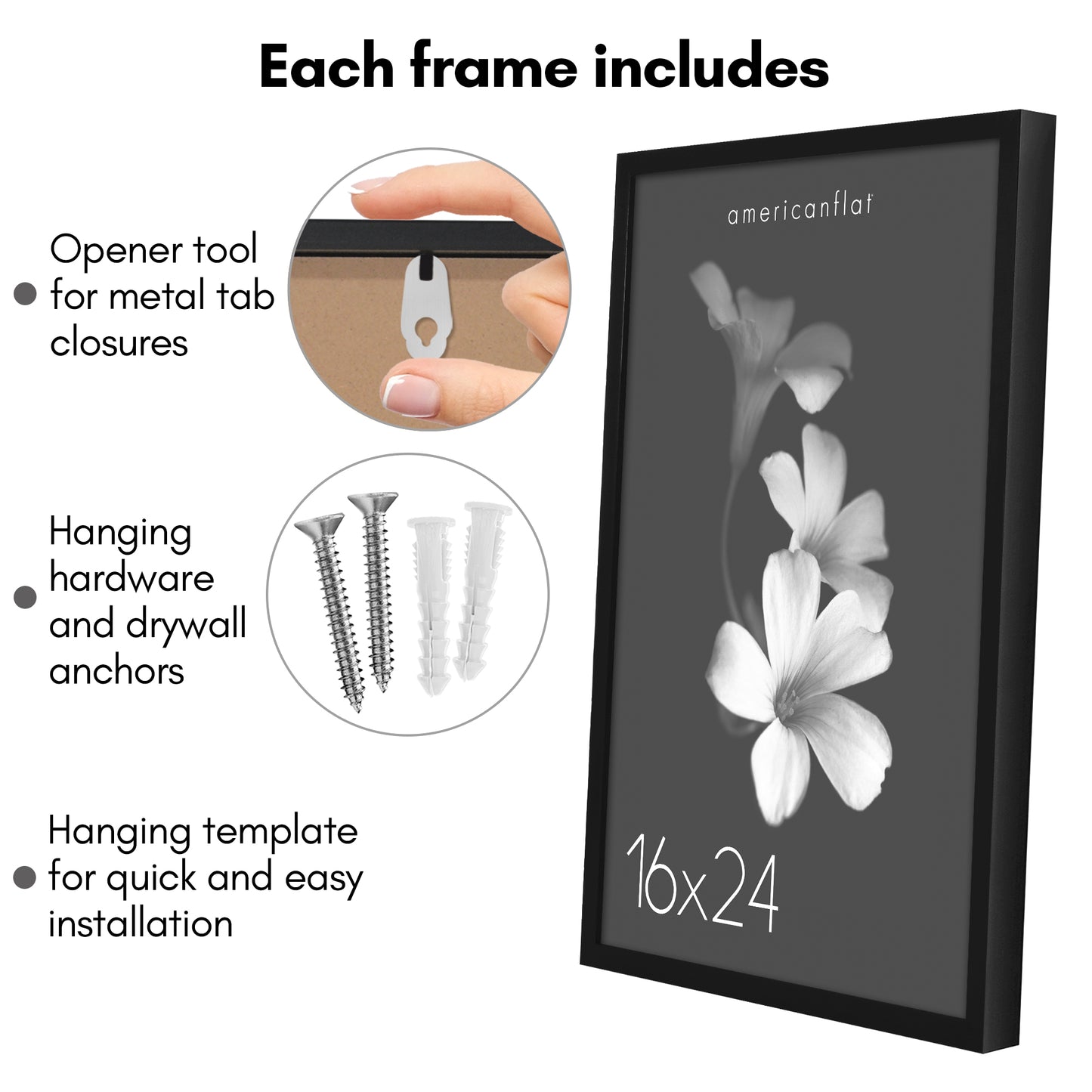 Deep Molding Frame without Mat | Choose Size and Color