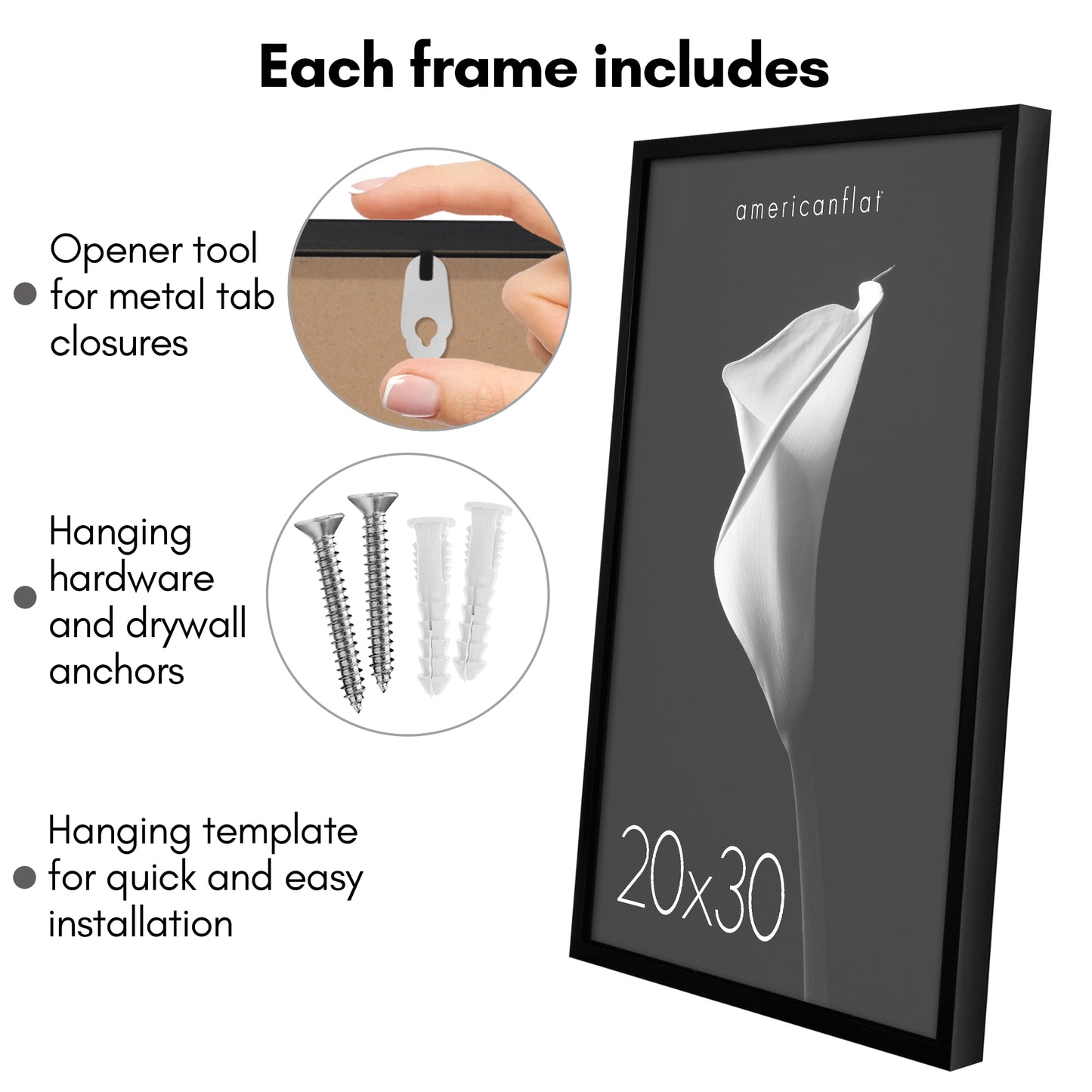 Deep Molding Frame without Mat | Choose Size and Color