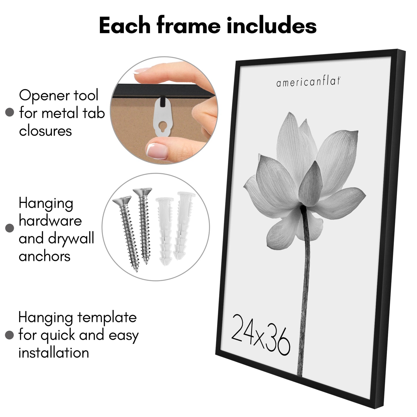 Deep Molding Frame without Mat | Choose Size and Color