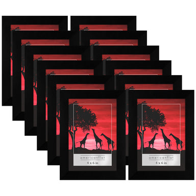 12 Pack - Picture Frames - Easel Backs - Built-in Hangers - Plexiglass Fronts - Picture Frame - Americanflat