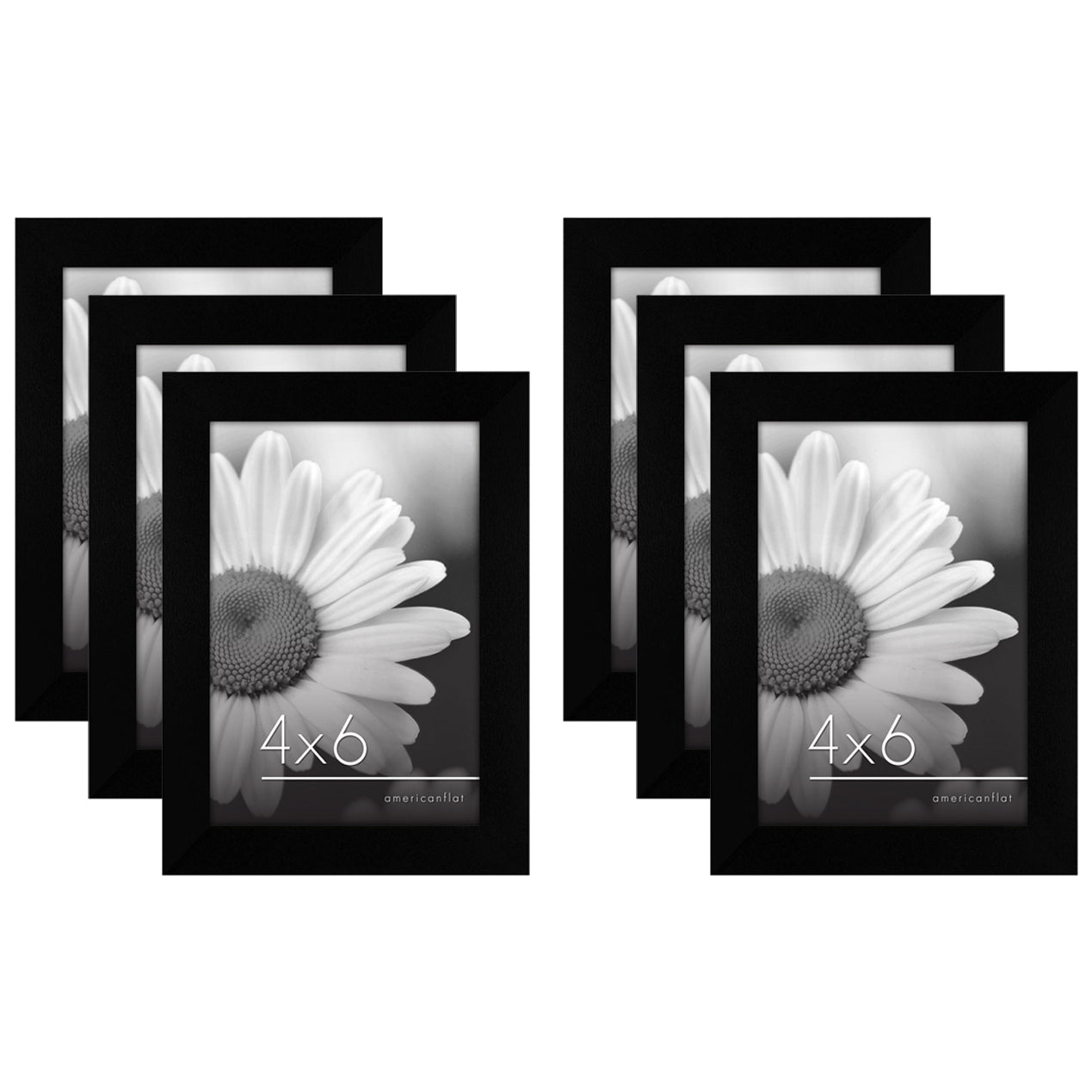6 Piece - Gallery Wall Picture Frame Set | Black