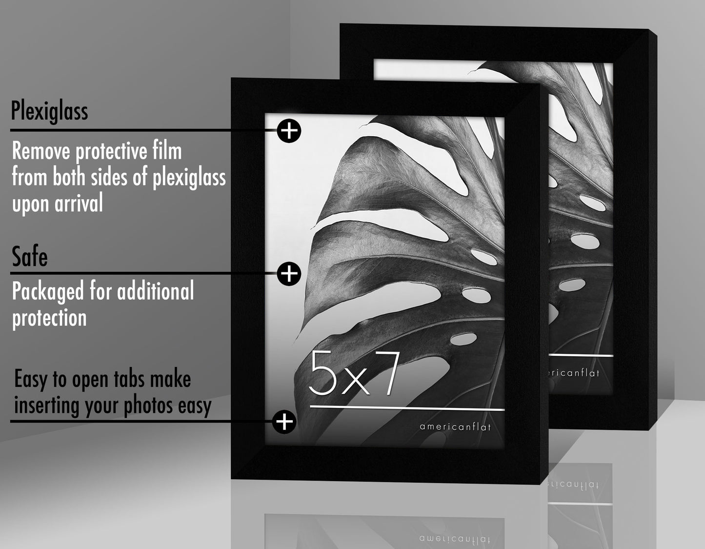 6 Piece - Gallery Wall Picture Frame Set | Black