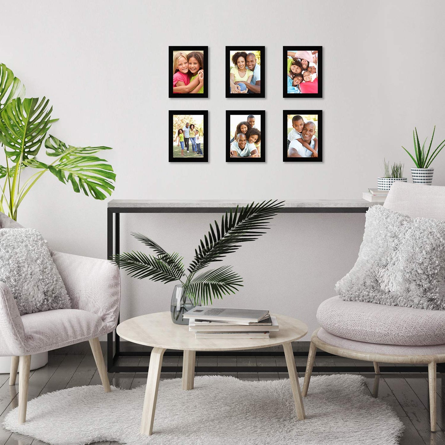 6 Piece - Gallery Wall Picture Frame Set | Black