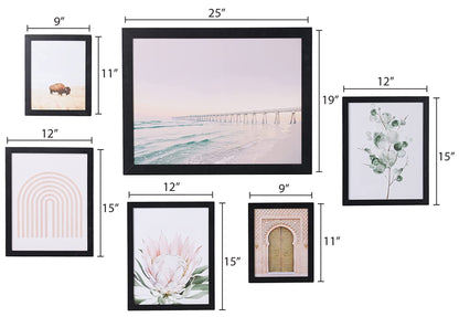 Beach Boardwalk - 6 Piece Framed Gallery Wall Set - Americanflat