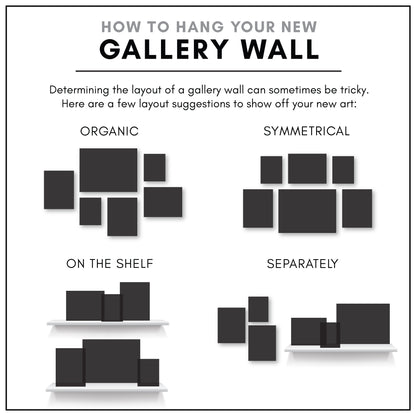 Black and White Modern Mist - 6 Piece Framed Gallery Wall Set