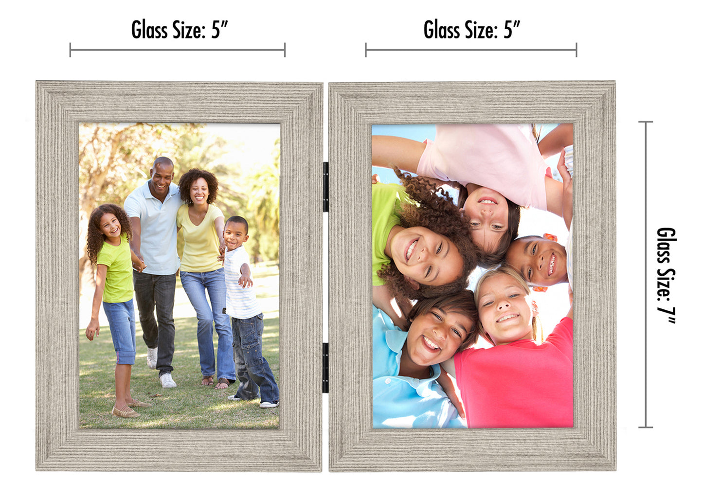 Hinged Picture Frame with Two Displays | Choose Color