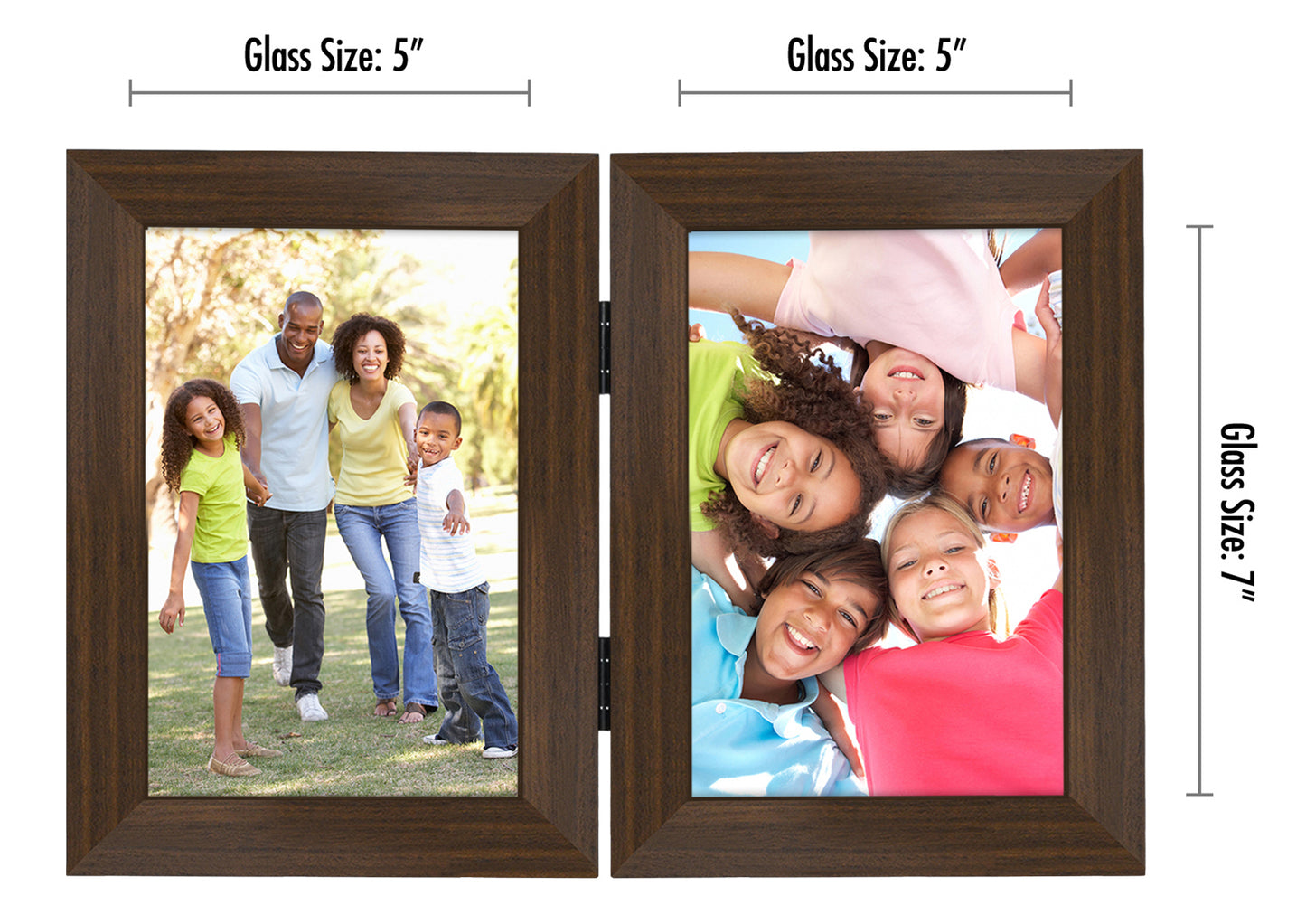 Hinged Picture Frame with Two Displays | Choose Color