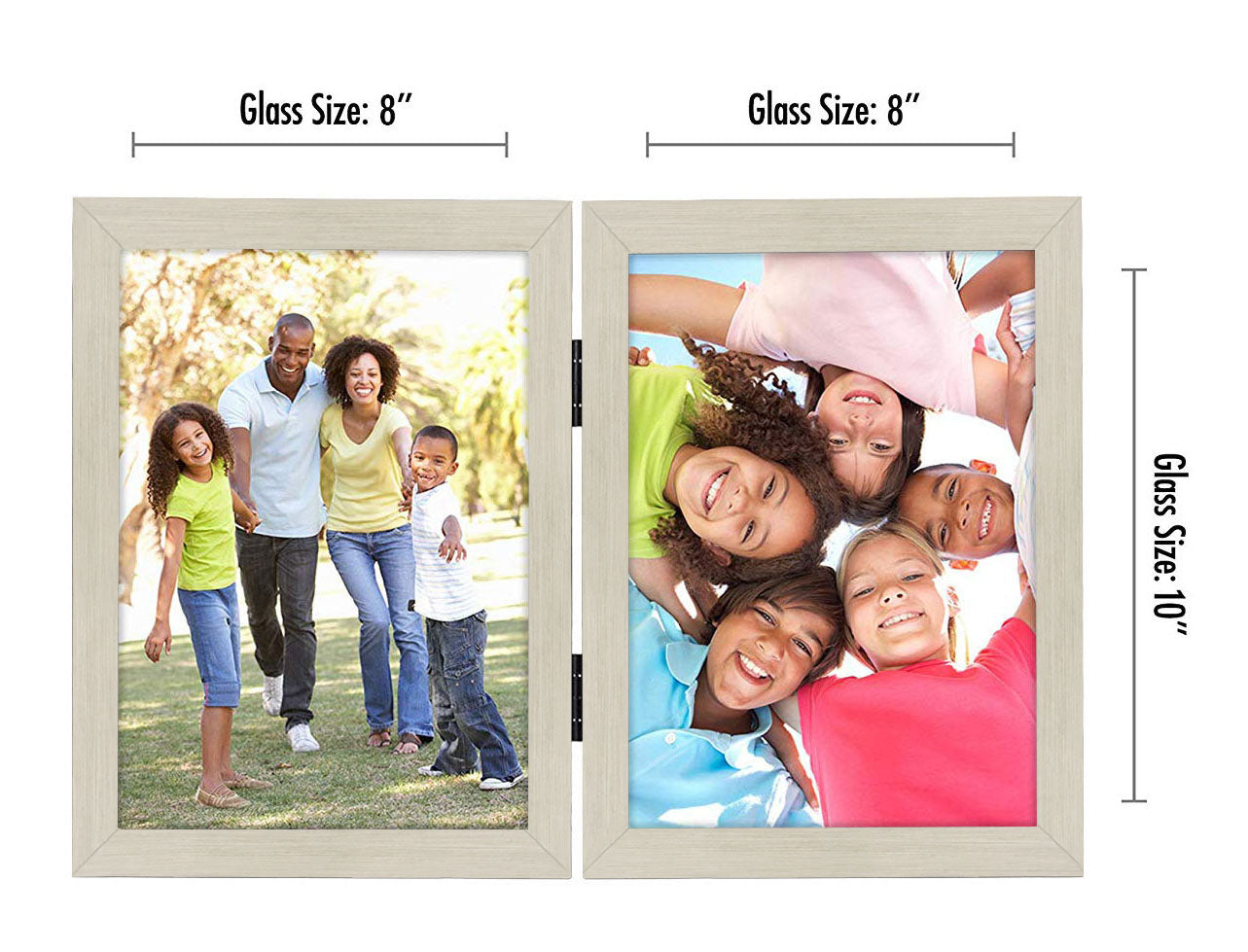 Hinged Picture Frame with Two Displays | Choose Color