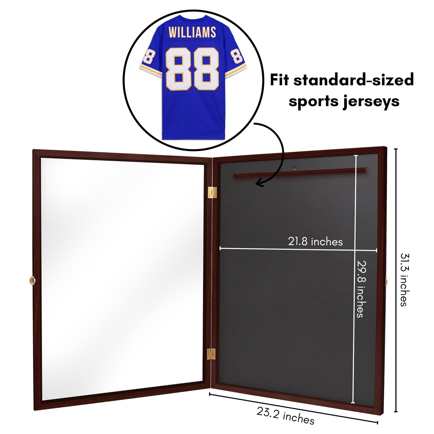 Lockable Jersey Display Case | For Sports + Collectible Jerseys