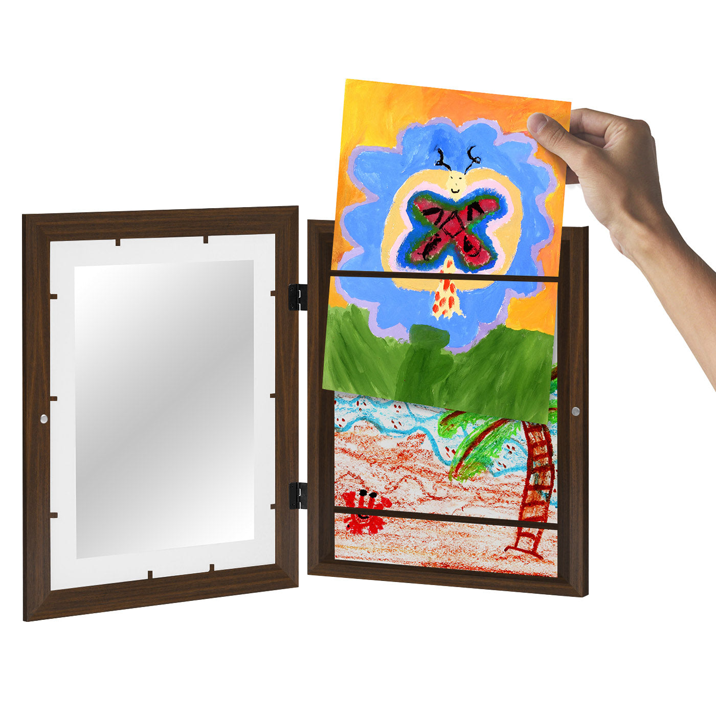 Americanflat 10x12.5 Kids Art Frame with Mat for 8.5x11, 2 Pack