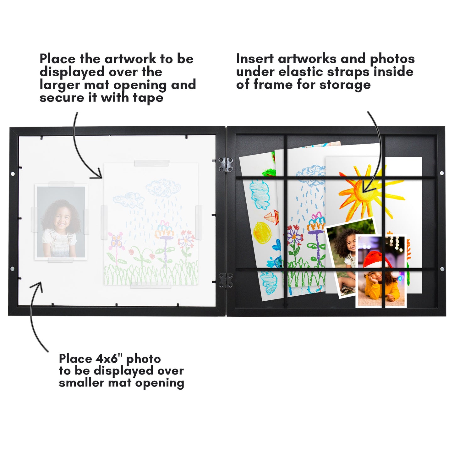 Kids Art Frame with Two Openings | My Mini Masterpiece Collection