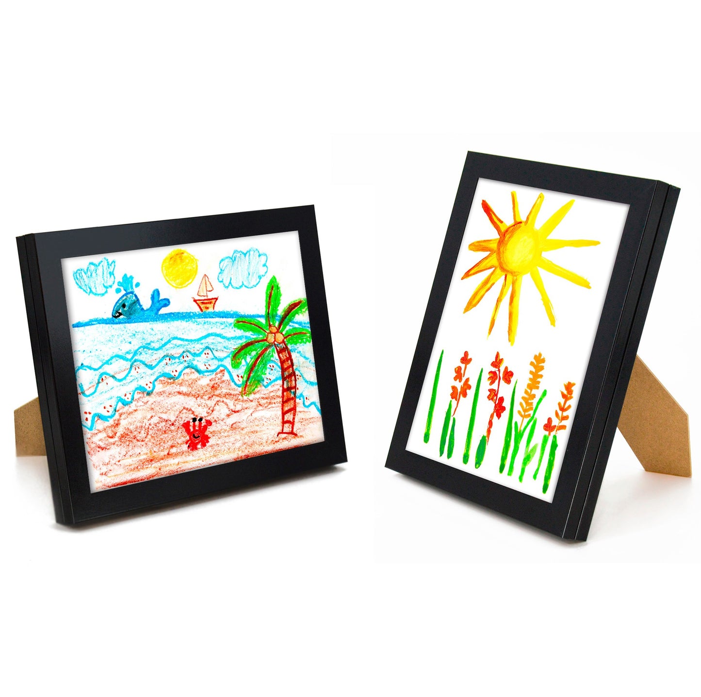 Front Loading Kids Art Frame with Storage for 8.5x11 Pictures | Choose Color