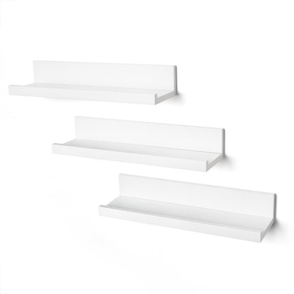 Floating Shelves Set of 3 in Composite Wood - Wall Mounted Storage Shelves for Bedroom, Living Room, Bathroom, Kitchen, Office and More - Shelf - Americanflat