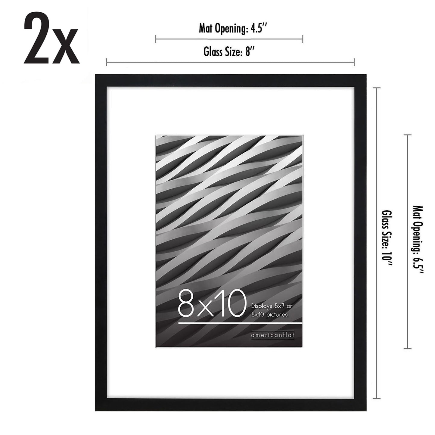 Multipack | Black Thin Border Photo Frame | Choose Size and Quantity