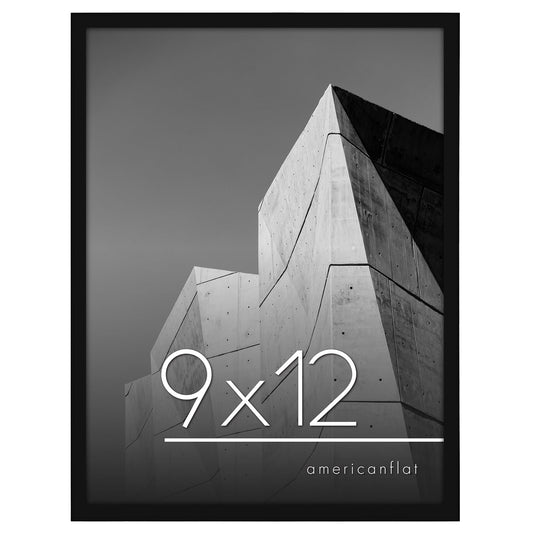 Modern Gallery Picture Frame without Mat, Black  | Streamline Collection