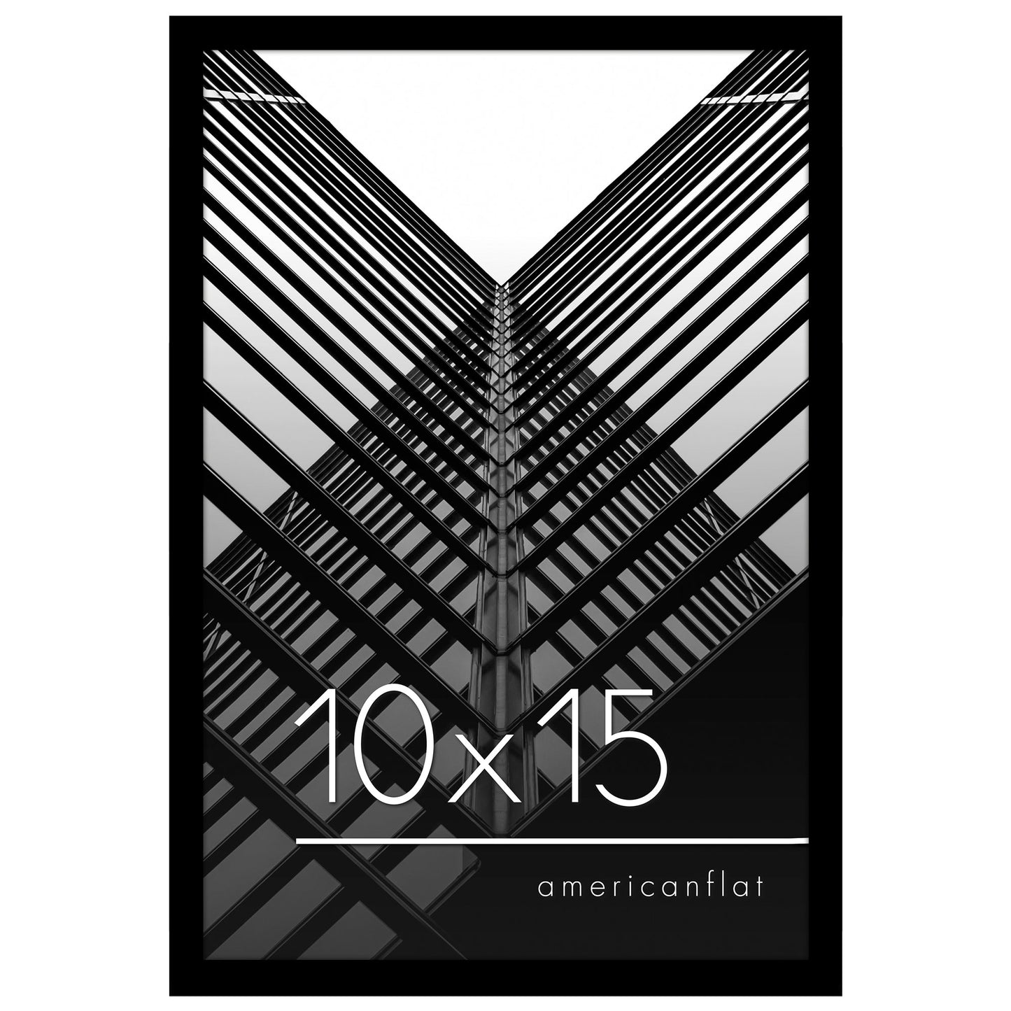 Modern Gallery Picture Frame without Mat, Black  | Streamline Collection