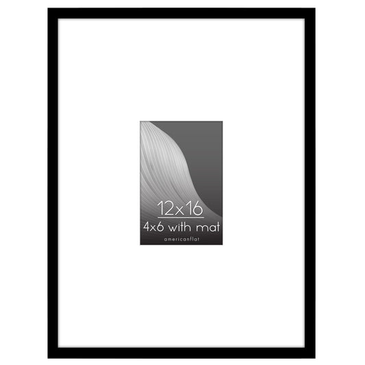 Large Matted Modern Wall Hanging Picture Frame For Horizontal Or Vertical Photo Display Formats