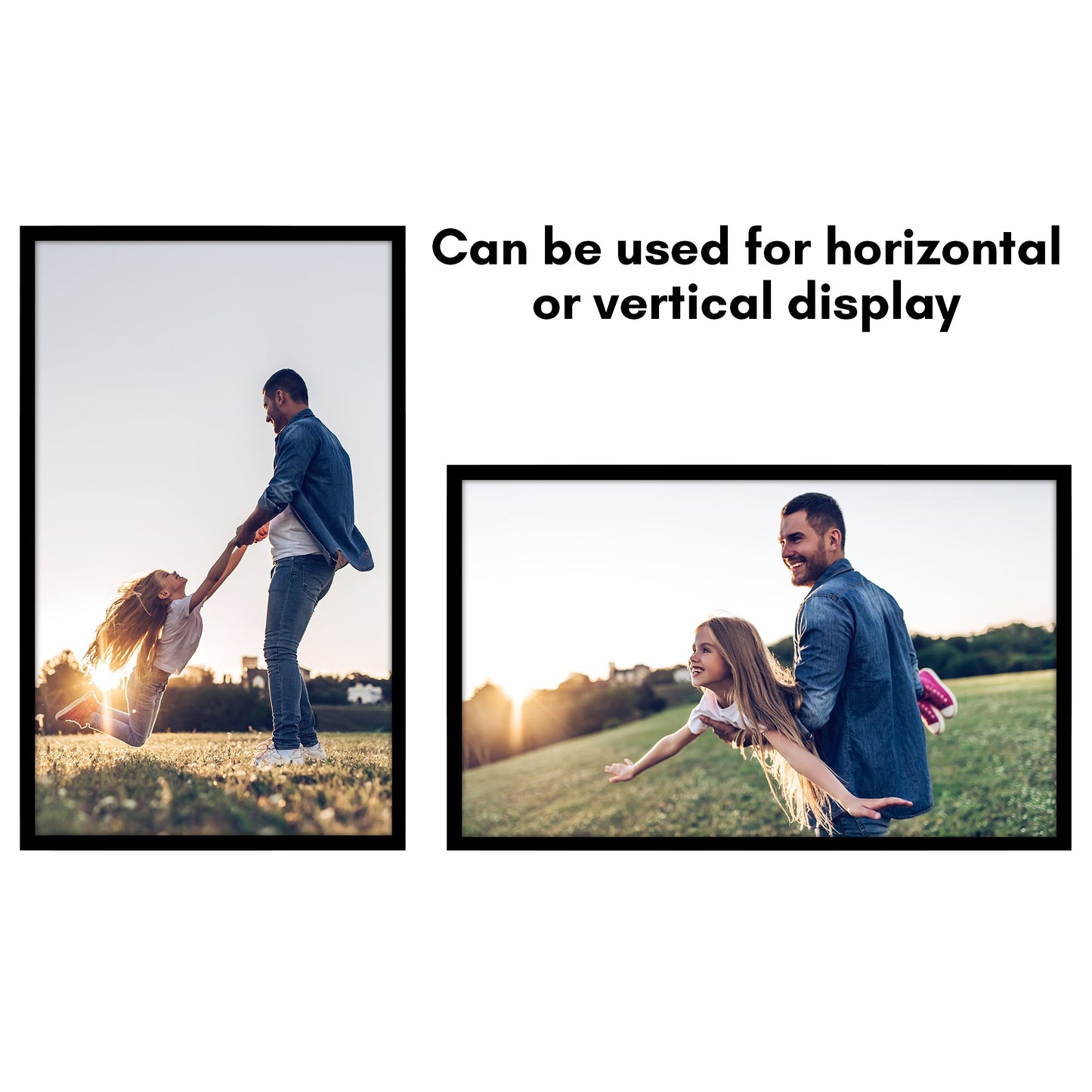 Modern Gallery Poster Frame without Mat, Black | Streamline Collection