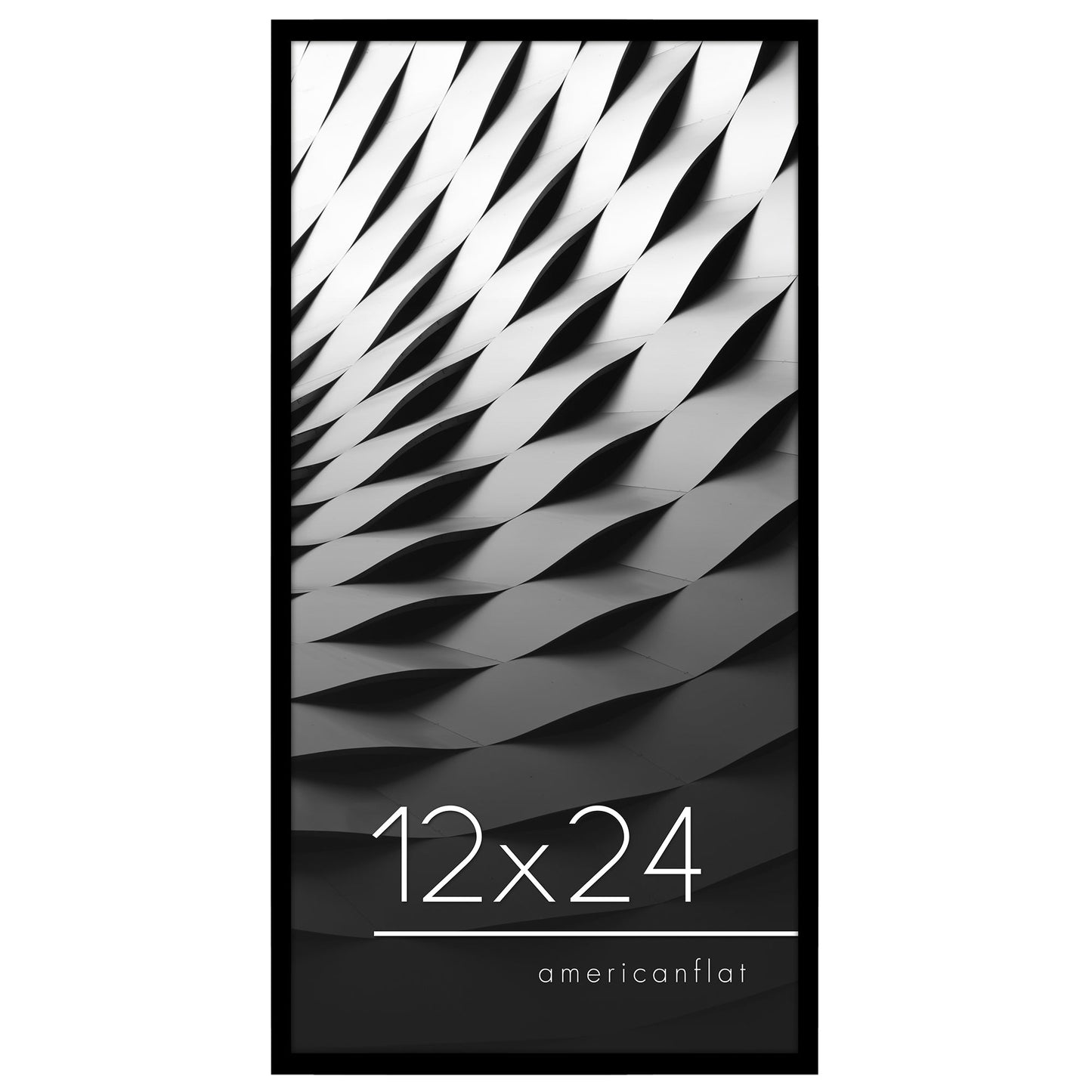 Modern Gallery Poster Frame without Mat, Black | Streamline Collection