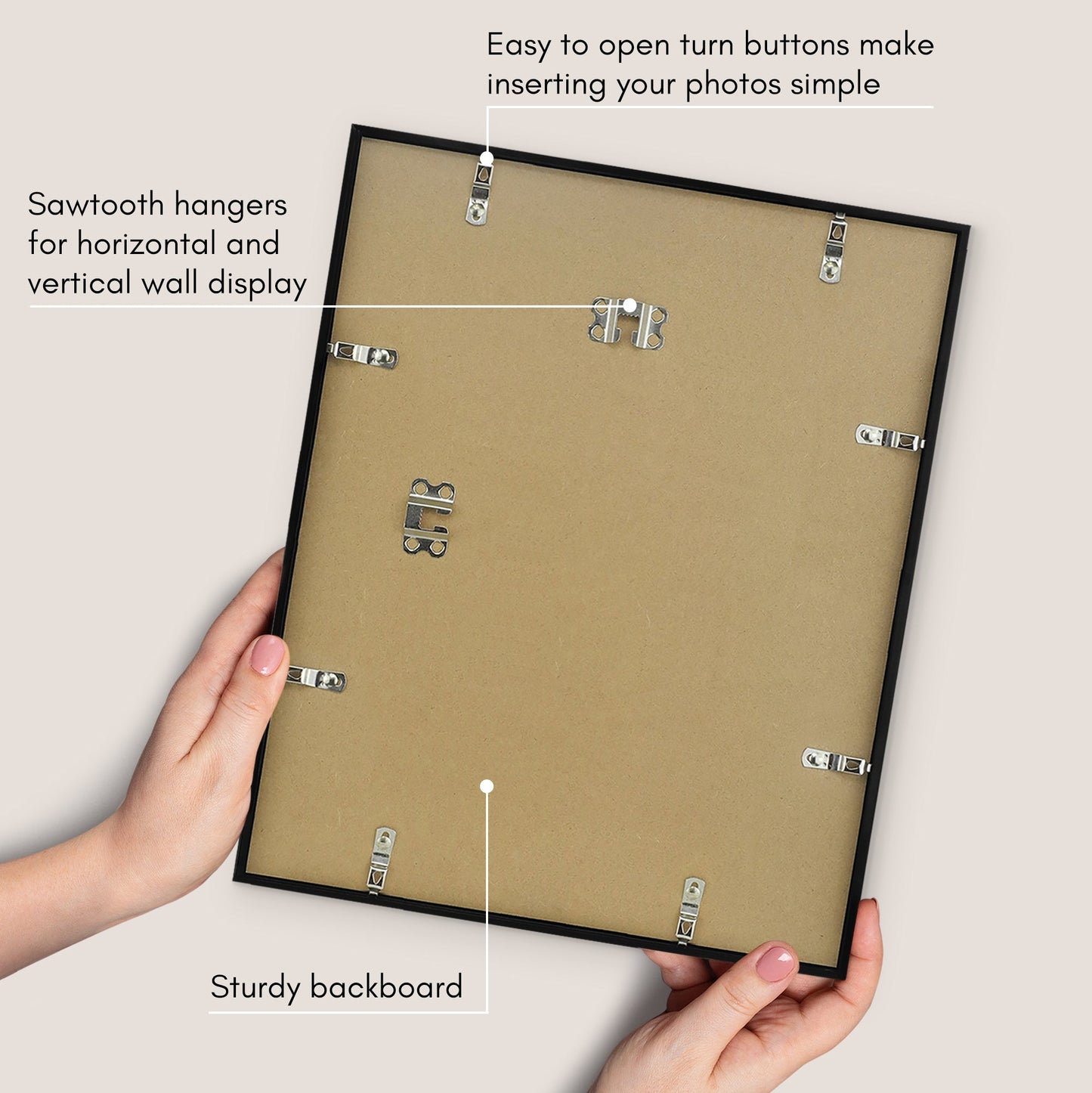 Modern Gallery Poster Frame without Mat, Black | Streamline Collection