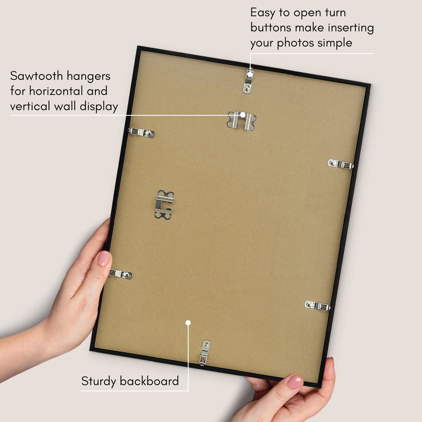 Modern Gallery Poster Frame without Mat, Black | Streamline Collection