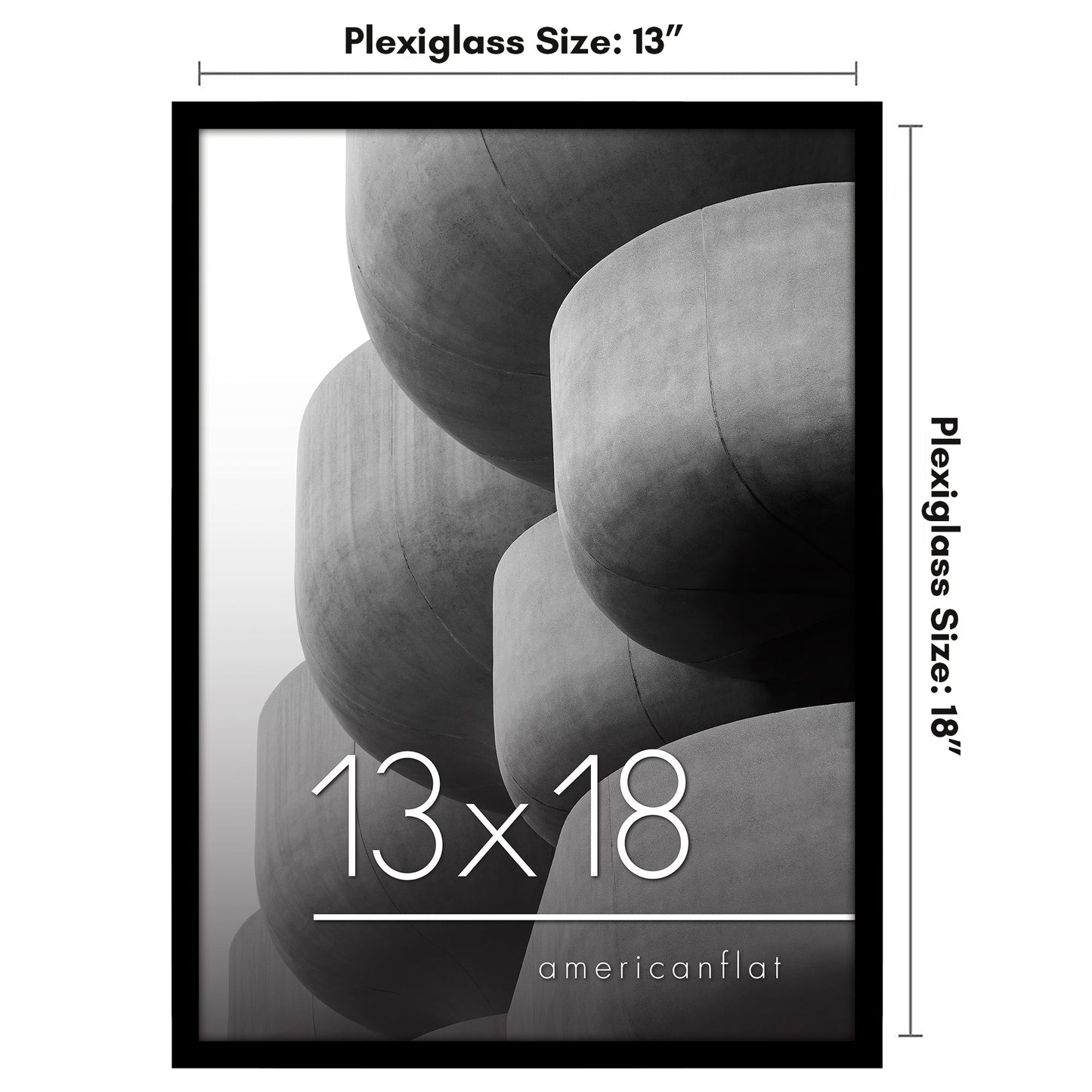 Modern Gallery Poster Frame without Mat, Black | Streamline Collection