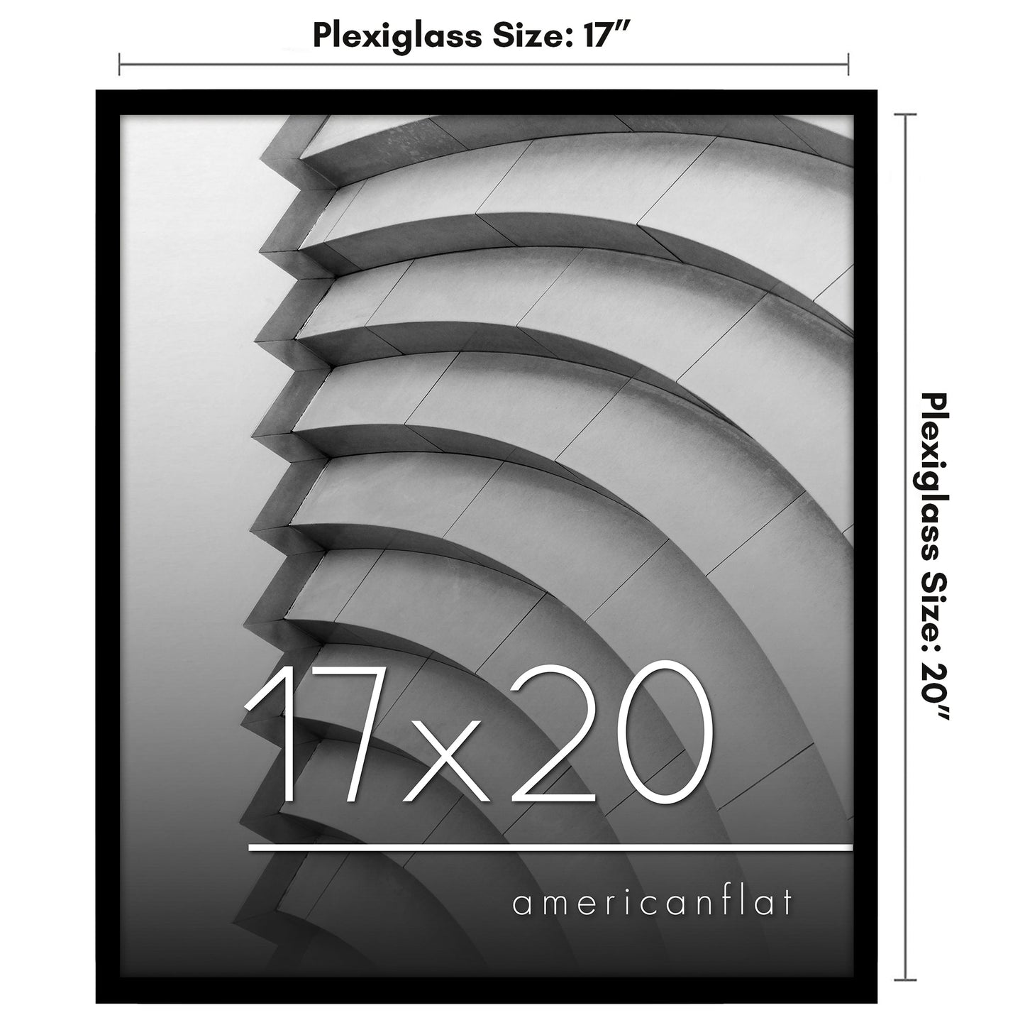 Modern Gallery Poster Frame without Mat, Black | Streamline Collection