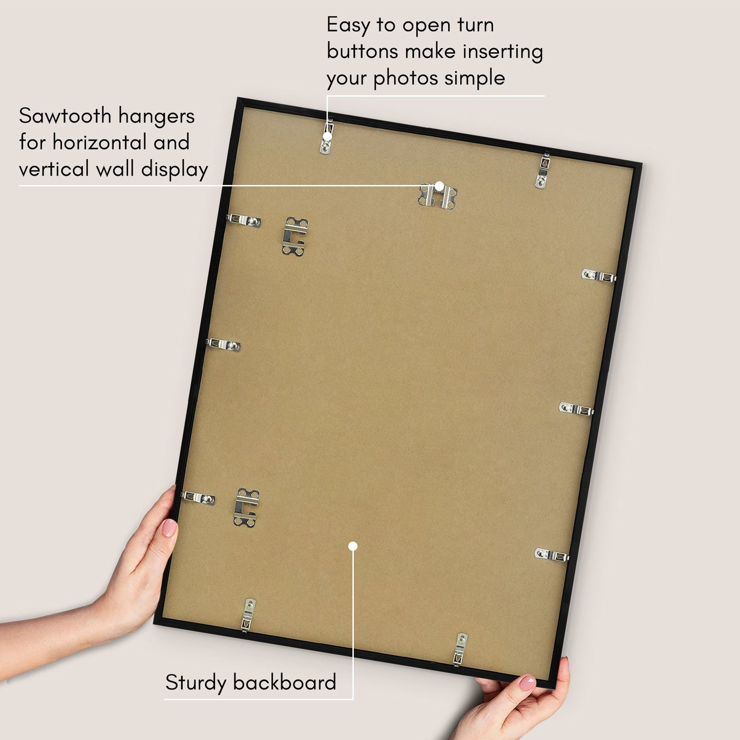Modern Gallery Poster Frame without Mat, Black | Streamline Collection
