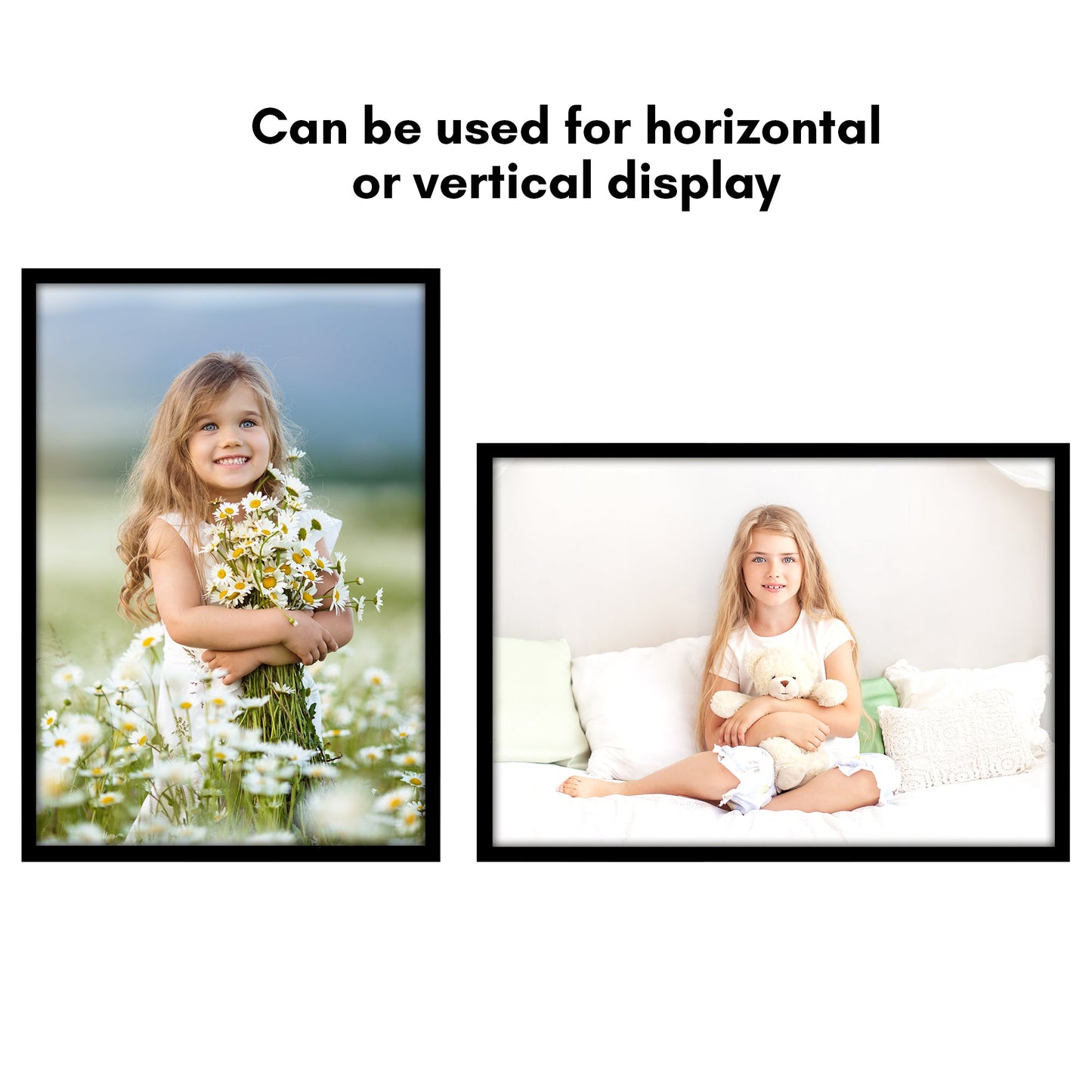 Modern Gallery Poster Frame without Mat, Black | Streamline Collection