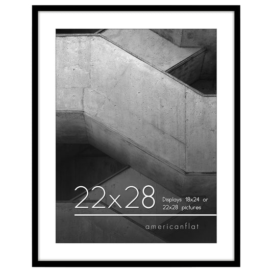 Picture Frame | Includes Mat | Slim Molding | Streamline Collection