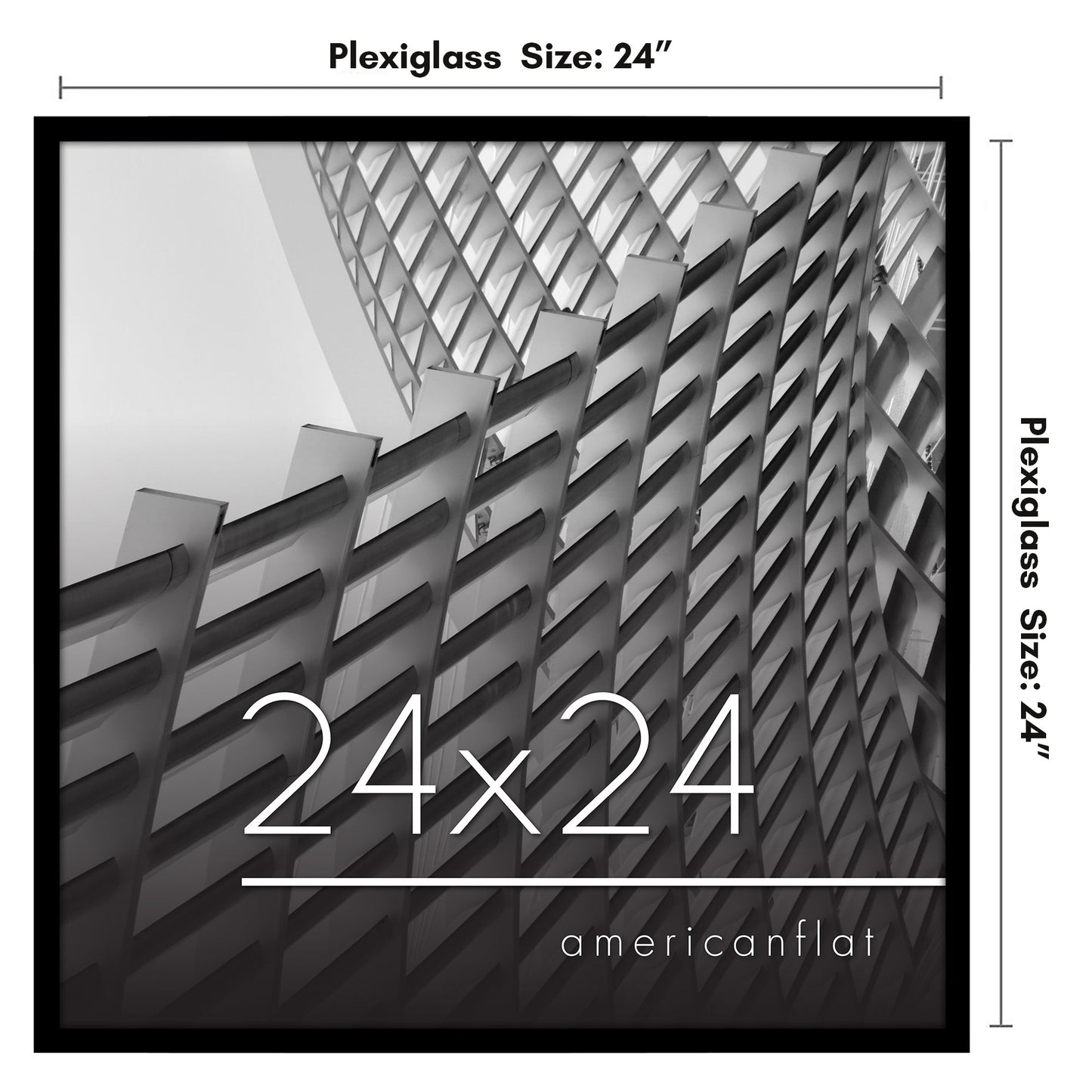 Modern Gallery Poster Frame without Mat, Black | Streamline Collection