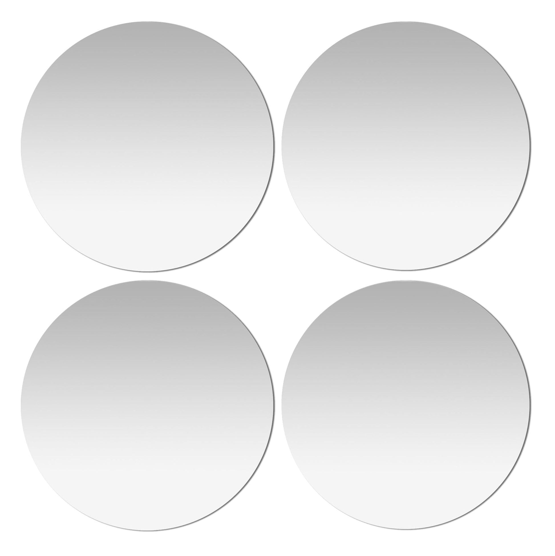 Americanflat Adhesive Mirror Tiles - Circular Domino Dot Design - Peel and  Stick Mirrors for Wall. Frameless Round Mirrors for Bedroom and Living Room