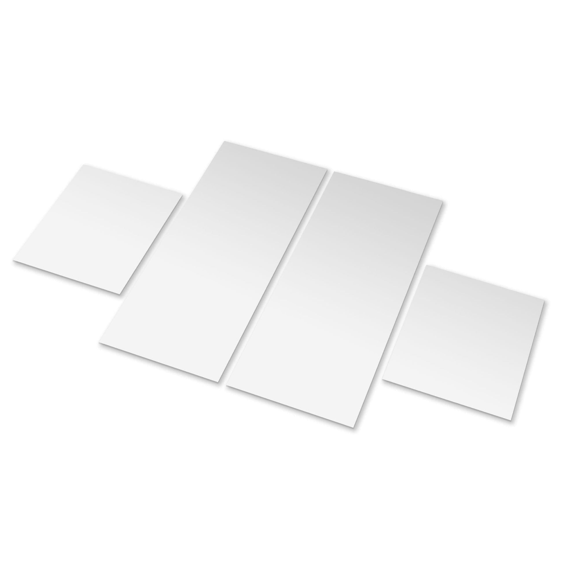 Americanflat Adhesive Mirror Tiles - Exclamation Rectangular Design - Peel  and Stick Mirrors for Wall Frameless Mirrors for Bedroom and Living Room  Decor (4pcs Set)