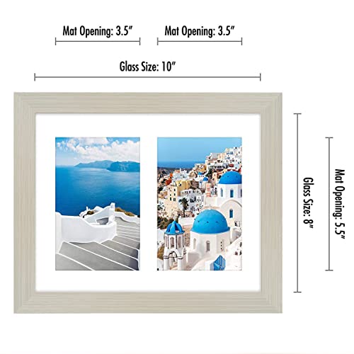 8x10 Black Picture Frames with 5x7 Inch Mat Two Pack,2 Frames,Wide  Molding,Both Attached Hanging Hardware and Desktop Easel,Display Pictures  8x10 or