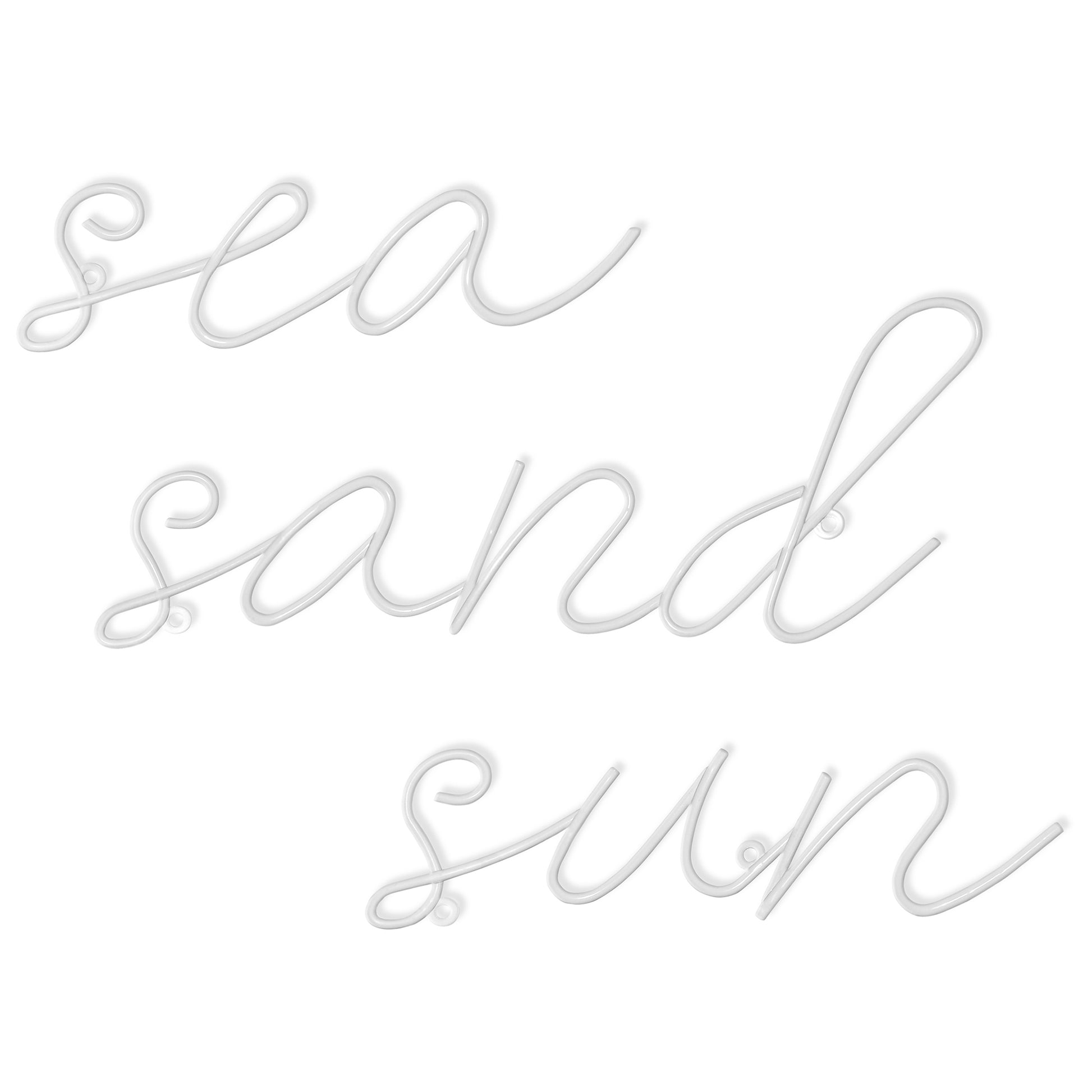 Americanflat - Sea Sand Sun Metal Line Art Wall Decor Sculpture Accents for Bedroom - Modern wall decor with Real Metal Abstract Wall Art - Single Line Minimalist Decor Sturdy Iron Hanging Decor