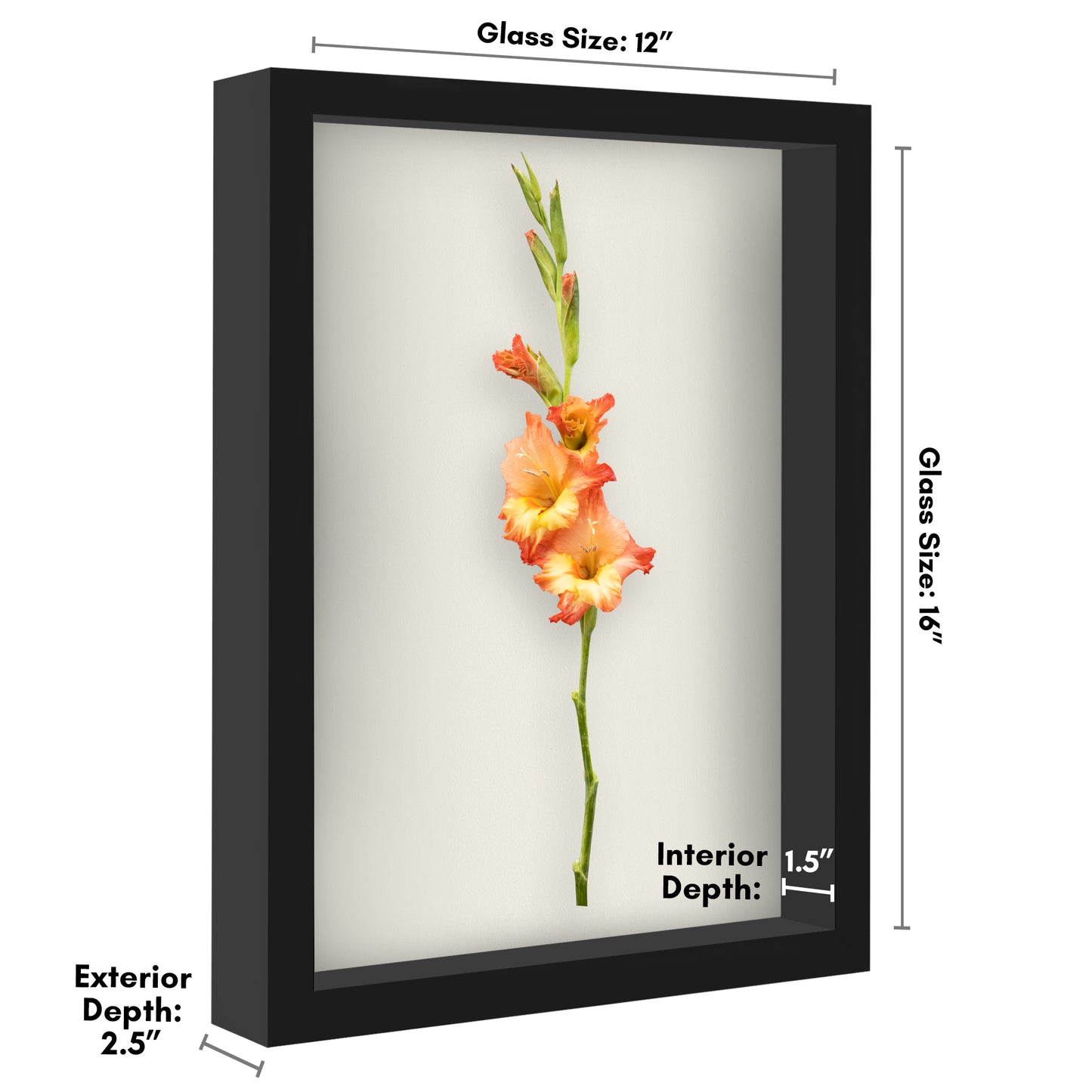 Shadow Box Frame with Soft Linen Back - Engineered Wood for Wall and Tabletop