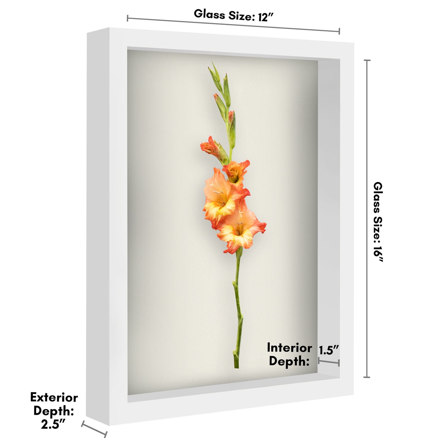 Shadow Box Frame with Soft Linen Back - Engineered Wood for Wall and Tabletop