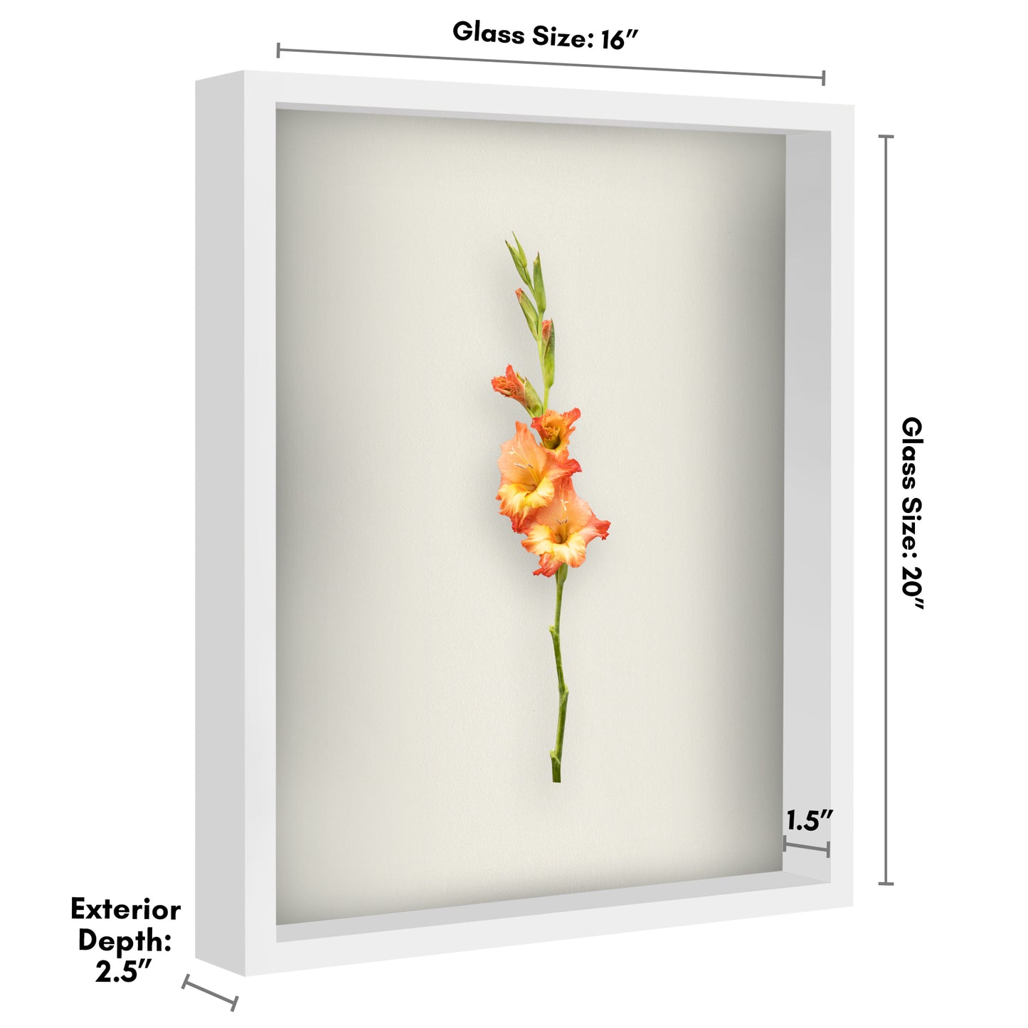 Shadow Box Frame with Soft Linen Back - Engineered Wood for Wall and Tabletop