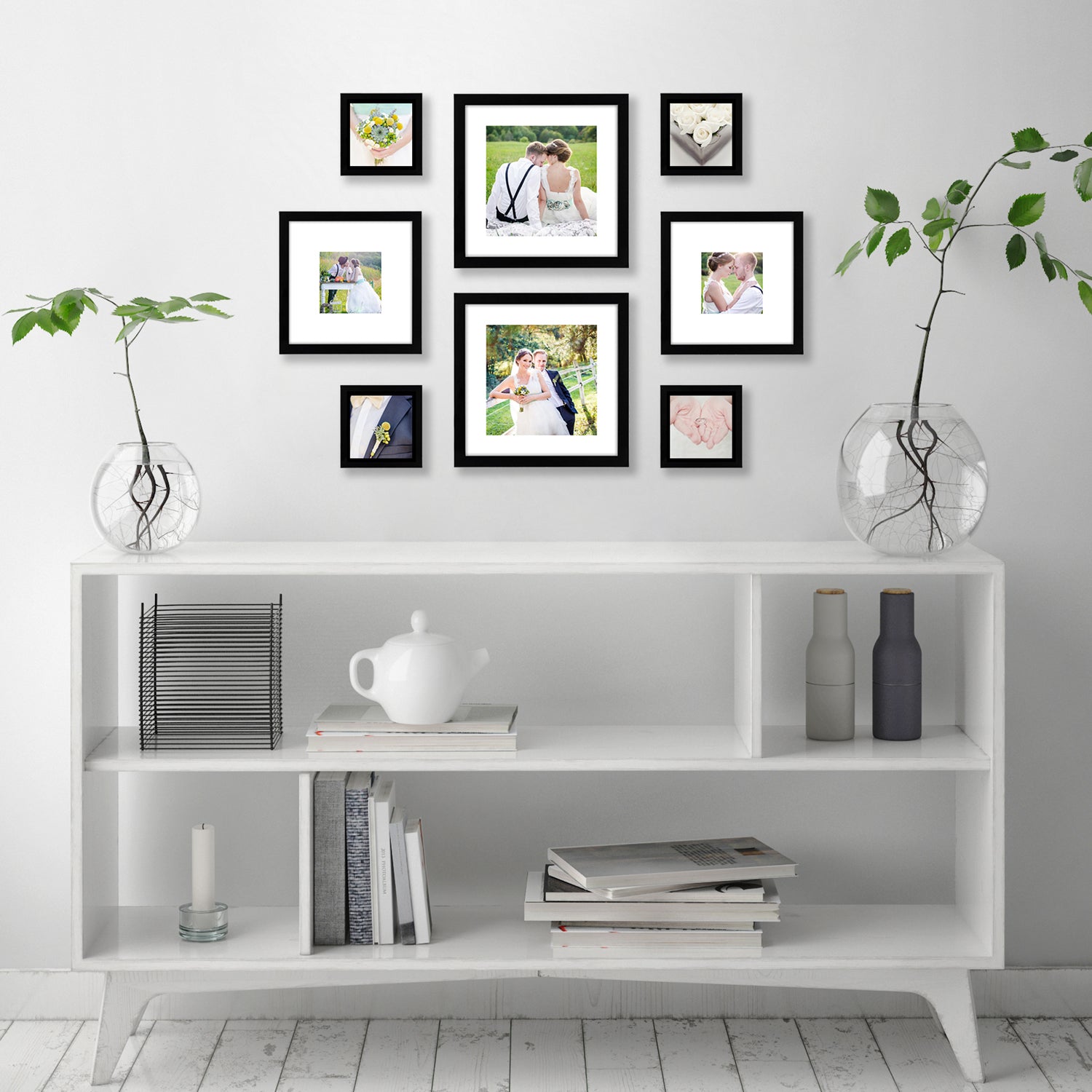 Black Wood Picture Frame - 8 Pack - Gallery Wall Frames - Americanflat