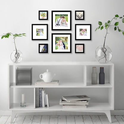 Black Wood Picture Frame - 8 Pack - Gallery Wall Frames - Americanflat